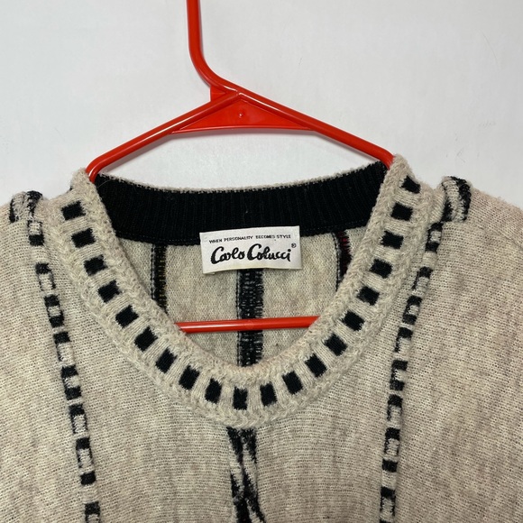 Vintage colo colucci knit wool men’s coogie inspired thick crew sweater pullover - Picture 4 of 12